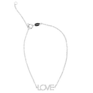 Maya Brenner Designs Love White IP Plating Hypoallergenic Silver Bracelet